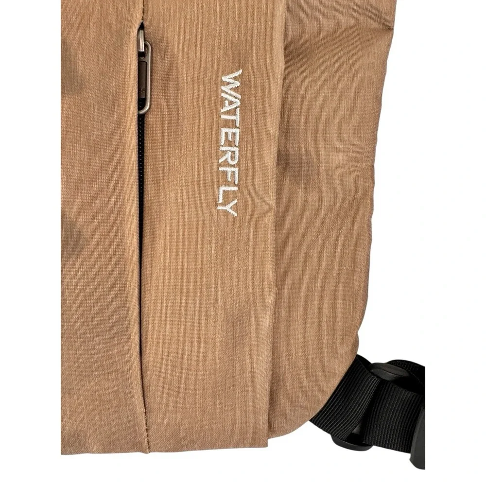 WATERFLY Crossbody Sling‎ Bag Tan Travel Anti Theft Style Multi Pocket NWT
